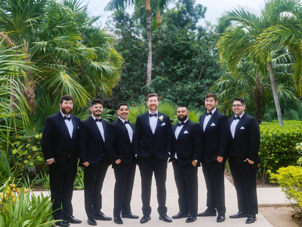 Groom and Groomsmen Wedding Photography Cancun