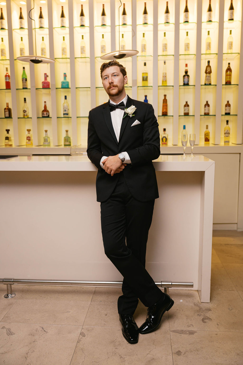 Groom Getting Ready at Cancun Wedding